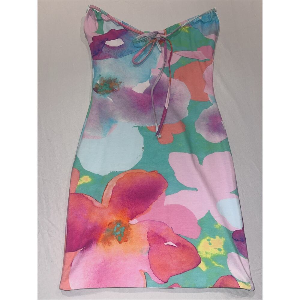 Tiger Mist Womens Spaghetti Strap Mini Floral Dress Size Small